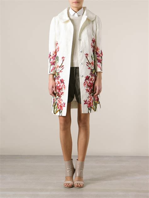 dolce and gabbana floral coat